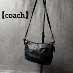 【美品】COACH コーチ ミニショルダー バッグ ブラック レザーのサムネイル