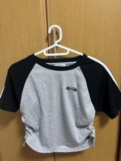 VEHEMENT. サイドドローストリング Tシャツ M グレー/ブラックのサムネイル