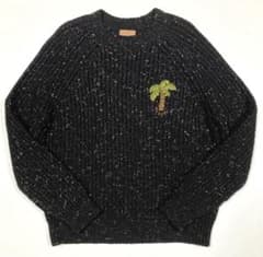 美品「ALANUI」椰子の木刺繍 カシミア混 ローゲージニット イタリア製 