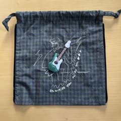 美品 ラドロー LUDLOW ギター刺繍 ポーチ 巾着 - メルカリ