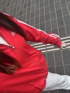 adidas 赤 ストライプ ジャージのサムネイル