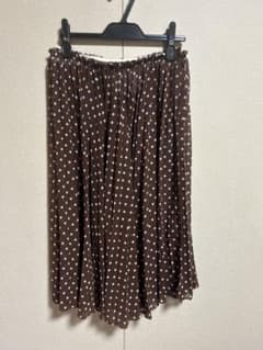 COMME des GARÇONS ブラウンドットプリーツスカート SSのサムネイル