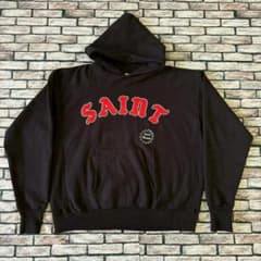 セントマイケル☆24SS アーチロゴプリントフーディー スウェット 