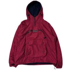 90s 希少 バートン ヴィンテージ アノラック ジャケット 赤系 裏フリース