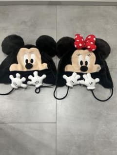 ミッキー＆ミニー 耳付きフード帽子　ファンキャップのサムネイル