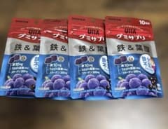 UHAグミサプリ 鉄＆葉酸 10日分 4袋セットのサムネイル