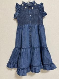 Bonjour diary Ibiza dress denim 4y - メルカリ