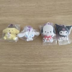サンリオキャラクターズ ふわふわフロッキーマスコット セミコンプセットのサムネイル
