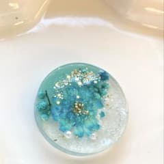 訳あり】レジン ヘアゴム マトリカリア グリーン◡̈♥︎ ドライ