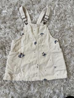 ZARAKIDS コーデュロイ フラワー ジャンバースカートのサムネイル