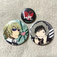 デュラララ 折原臨也 平和島静雄 缶バッジ 3点セット - メルカリ