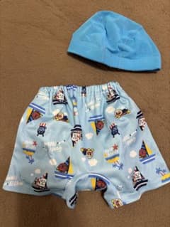 ベビー水着(男の子) サイズ80 キャラクター柄 帽子付きのサムネイル