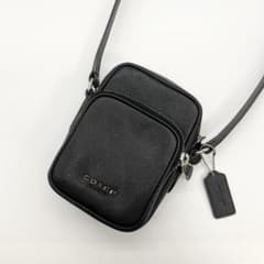 美品✨コーチ ショルダーバッグ クロスグレインレザー ブラック F72515 