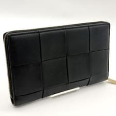 IC内蔵】ボッテガヴェネタ カセット 長財布 マキシイントレ 黒