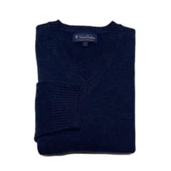 Brooks Brothers Vネックニット スコティッシュラムウールネイビー