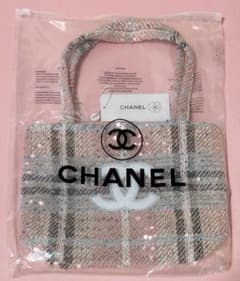 CHANEL ノベルティ スパンコール トートバッグ ツイード ピンク - メルカリ