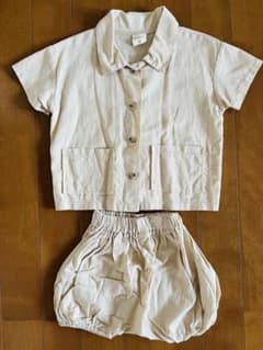 リネン　セットアップ　韓国子ども服のサムネイル