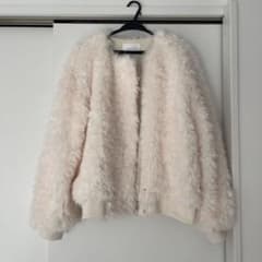 CADUNÉ ファーコート 38 カデュネ フェイクファー ボアブルゾン - メルカリ