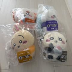 에니마이 복권 토끼 모몬가 라코 시사 봉제인형 4종 세트 치이카와