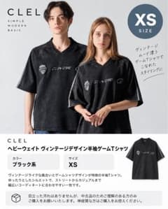 XS【CLEL】ヴィンテージデザイン半袖ゲームTシャツのサムネイル