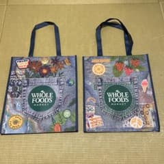 Whole Foods Market エコバッグ デニム風デザイン　2点セットのサムネイル