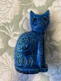 【新品未使用】イタリア製・陶器の置物「猫」Flavia／Bitossi FLAVIA BITOSSI イタリア製 青い猫 オブジェ 陶器 リミニブルー - メルカリ