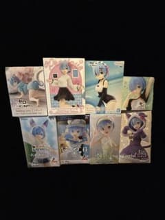 最終値下げ【新品未開封】プライズフィギュア　リゼロ　レム8点セット！のサムネイル