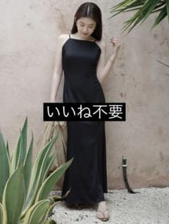 anuans アニュアンス バックオープンマーメイドキャミワンピース BLK M
