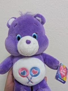 Care Bears Share Bear ケアベア 紫 ぬいぐるみのサムネイル