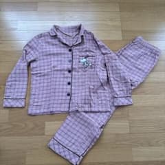 GU スヌーピー パジャマ セットアップ ピンク チェックのサムネイル
