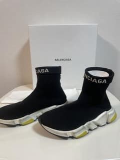 BALENCIAGA Speed Trainer Cuffed 黒黄 - メルカリ