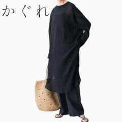 極美品】かぐれ kagure ガーゼロングチュニック ワンピース - メルカリ