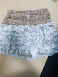 レースフリルショートパンツ・ブラウン　シーインのサムネイル