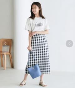grove⭐︎チェックナロースカート⭐︎S⭐︎襟付きニットセットのサムネイル
