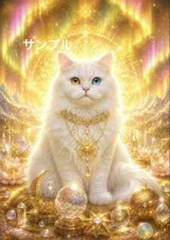ゆきそら様お取置き ラストSALE❣️キラキラ天の川願い事白猫ちゃんNo.1046 一作限り】黄金の光に包まれる開運白猫 白猫 Q930 - メルカリ