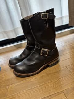 RED WING ブラック エンジニアブーツ 本革 レザーのサムネイル