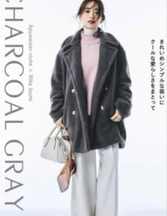 アプワイザーリッシェ《泉 里香さん×Oggiコラボ》ボアダブル釦コート