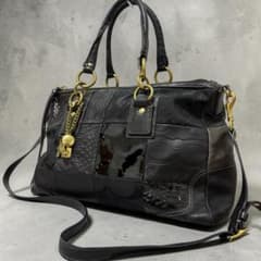 coach shoulder bag patchwork Croco 2way - メルカリ