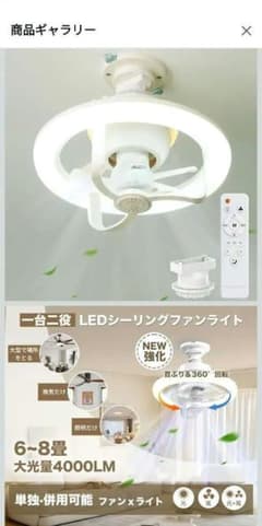 ONRIU シーリングファンライト シーリングファン LED 36Wのサムネイル