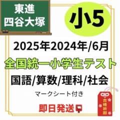全国統一小学生テスト2025年2024年6月 小5 国語 算数 理科 社会 - メルカリ