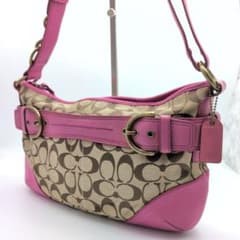 COACH oneshoulderbag Signature2way PINK - メルカリ