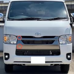 新車外し】 ハイエースバン 標準ボディ 8型 純正 メッキグリル 2枚