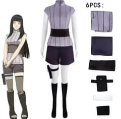 NARUTO 나루토 히나타 히나타 코스프레 의상 6점 세트