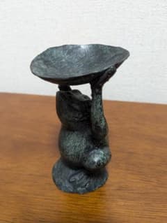 【値下げ】カエル　金属オブジェ、置物、小物入れのサムネイル