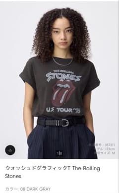 GU ウォッシュドグラフィックT The Rolling Stonesのサムネイル