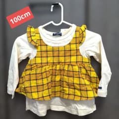 moujonjon 長袖カットソー 100cm チェック柄のサムネイル