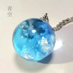 青空 雲レジン ネックレス キーホルダー - メルカリ