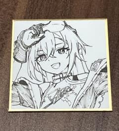 手描きイラスト ミニ色紙 銀狼lv999 - メルカリ