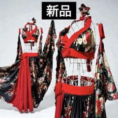 新品】ベリーダンス☆和風柄 ブラック☆黒☆インナーパンツ付 - メルカリ