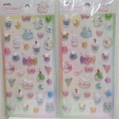 カプセルシール　キラキラアニマル　amifa セリア　2枚セット　新品